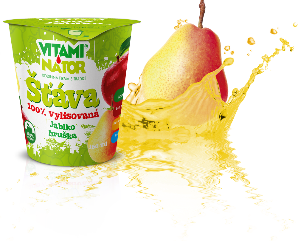 100% šťáva jablko - hruška 150ml Vitaminátor